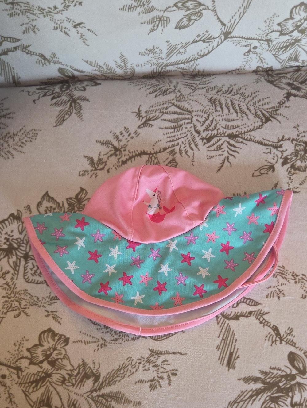 SwimWays Baby Sun Swim Hat Pink Teal Starfish Mermaid Unicorn One Size